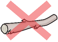 剪定枝として出せないもの2(50センチを超える枝木)