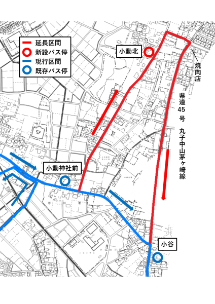 延長区間ルート図