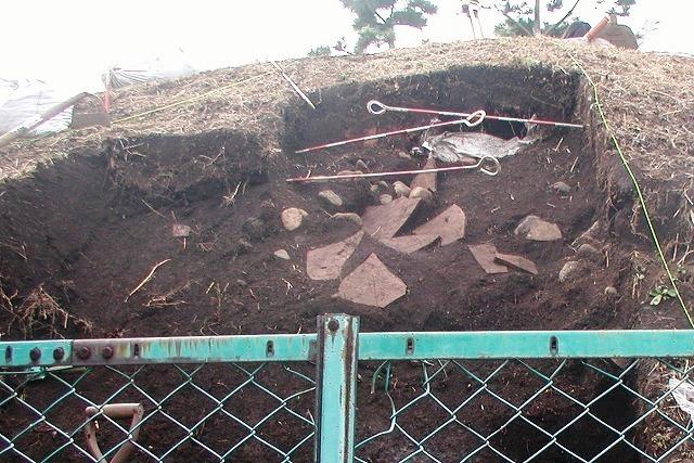 第2次調査、土器出土状況