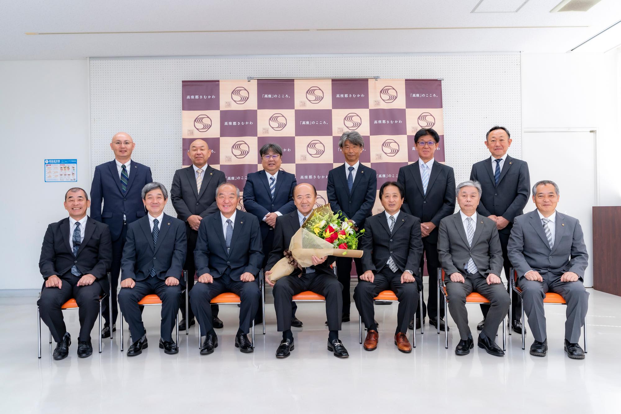 就任式集合写真の様子