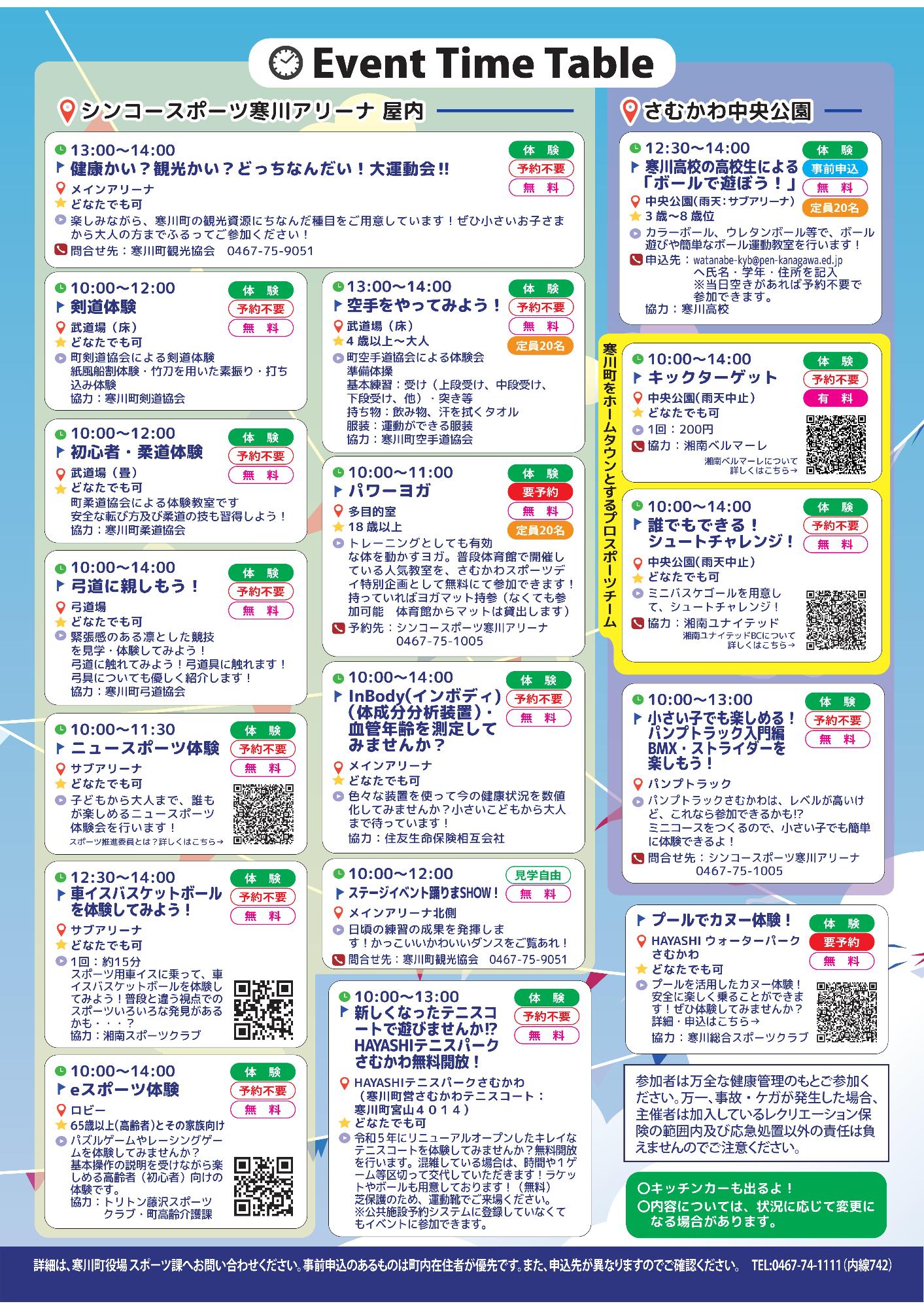 スポーツデイチラシ2025裏