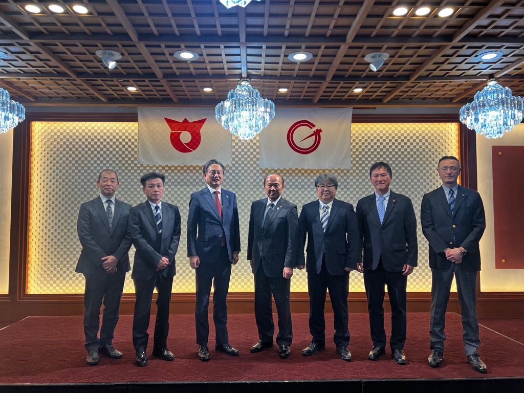 寒河江市との交流親睦会の様子