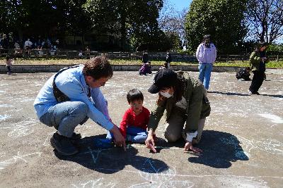 さむかわいいチョーク祭りの様子