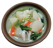 かぶとカニかまのくず煮の写真