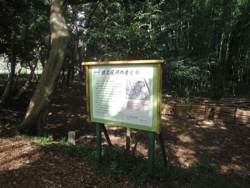 目久尻川の説明看板