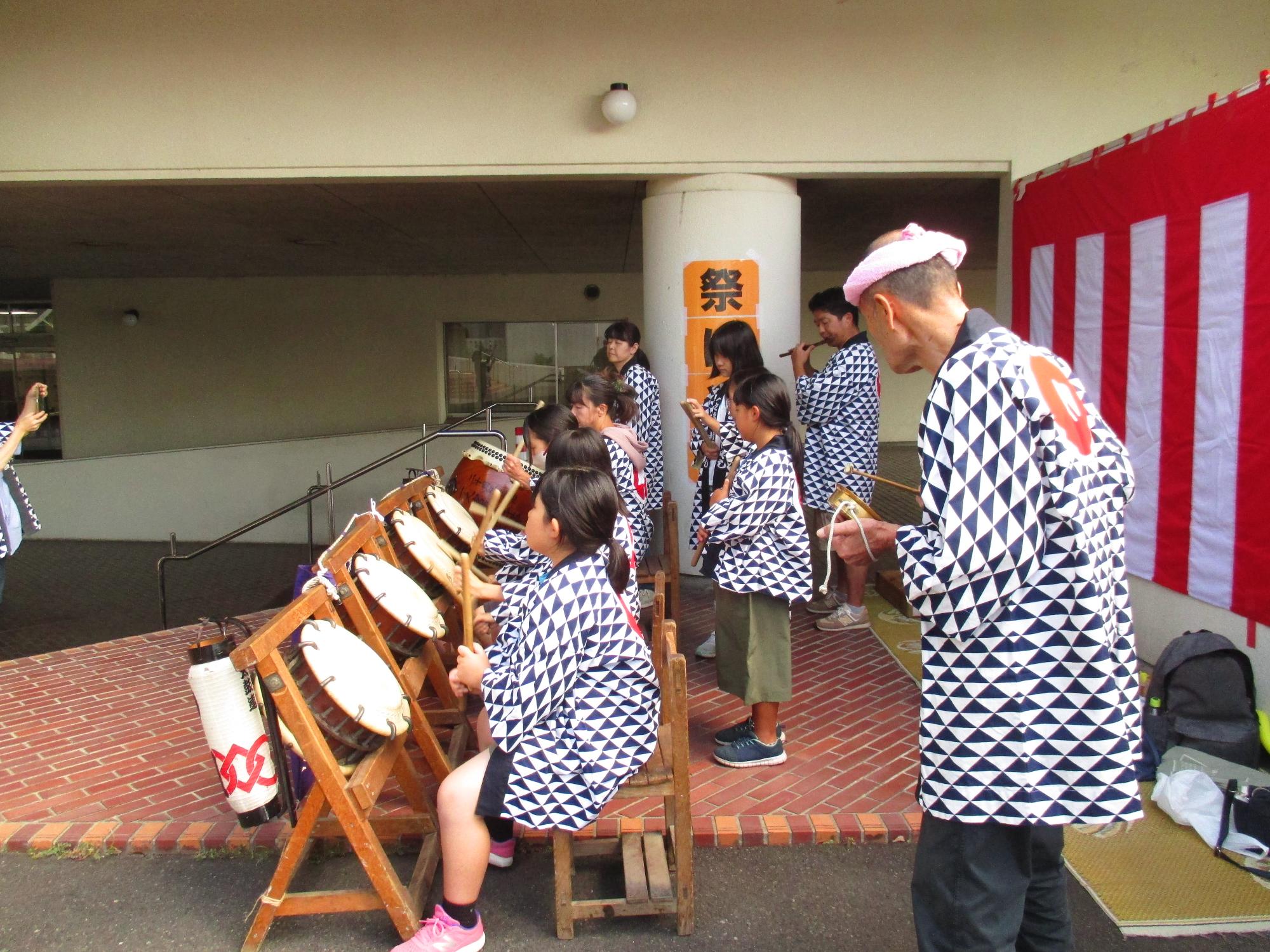 10月7日の祭ばやしの様子