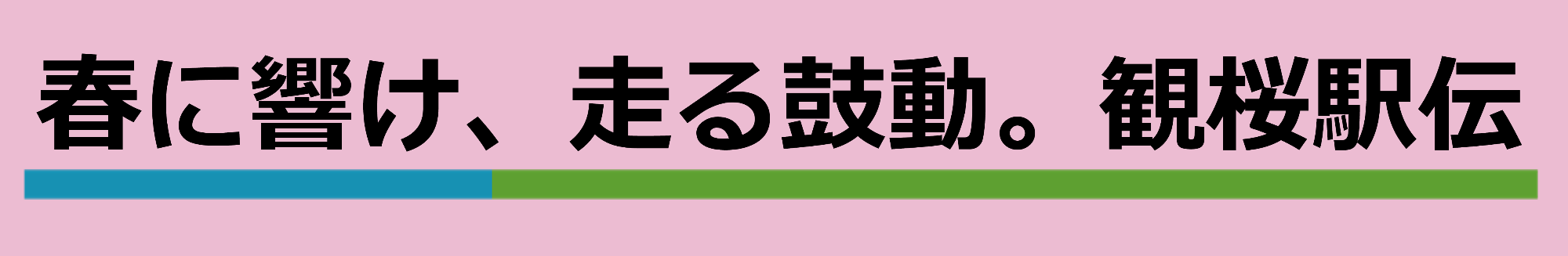 春に響け、走る鼓動。観桜駅伝