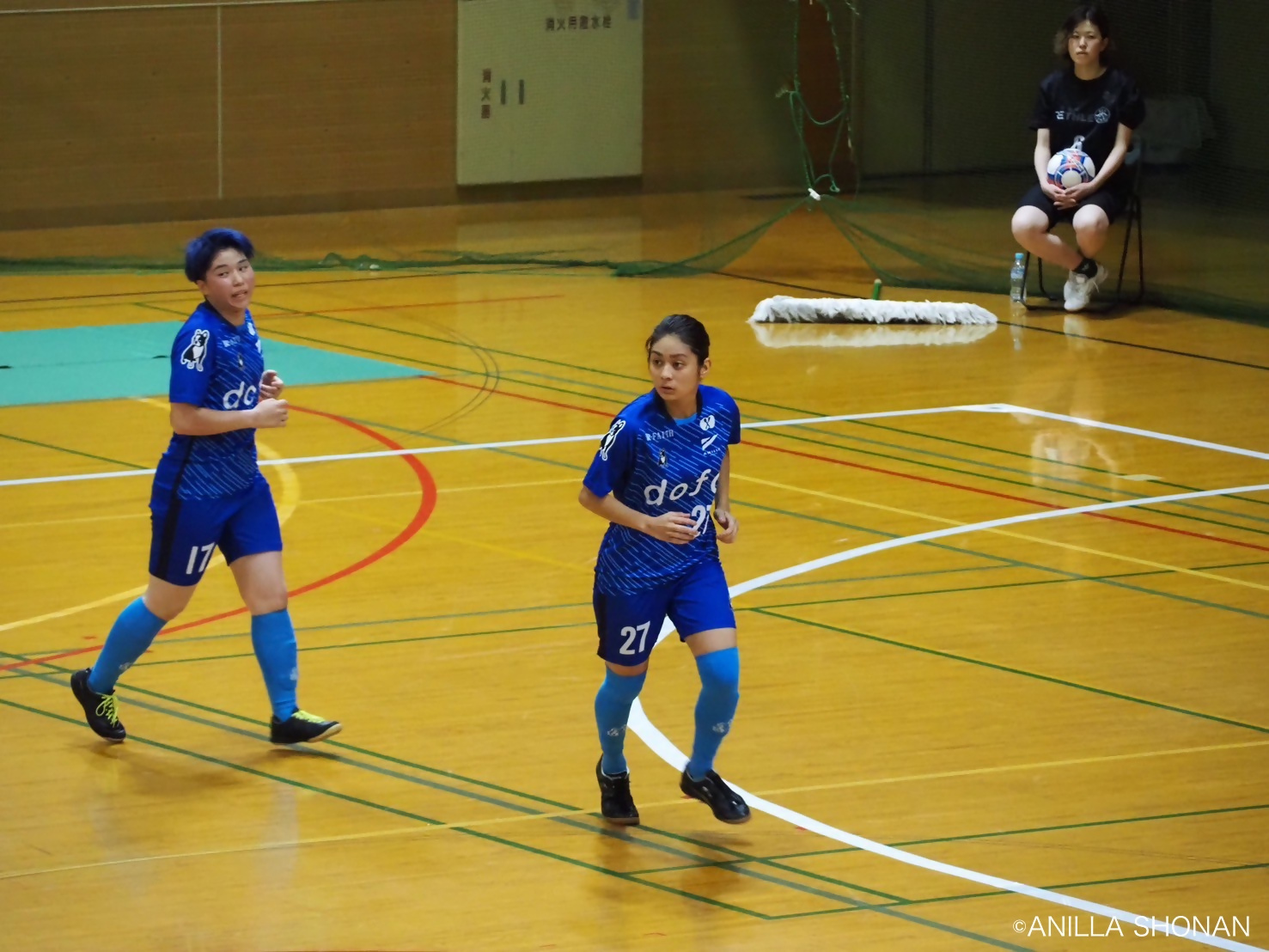試合中の宮城選手の写真