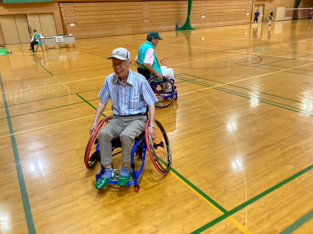 スポーツ用車椅子体験会の様子