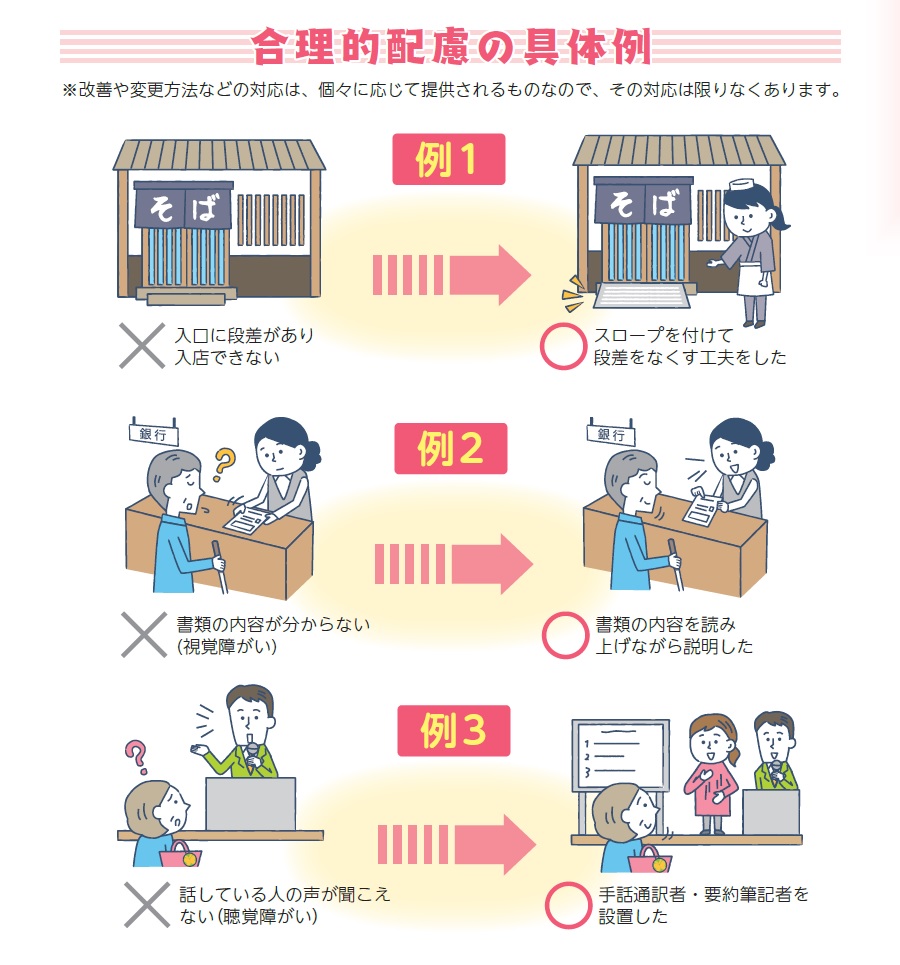 合理的配慮の具体例